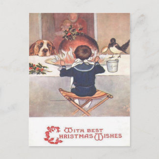 Weihnachtswünsche Vintage 1906 Weihnachtspostkarte Feiertagspostkarte