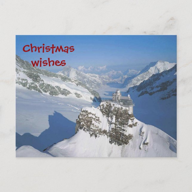 Weihnachtswünsche von ganz Europa Feiertagspostkarte (Vorderseite)