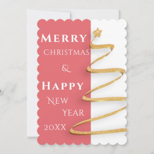 Weihnachtswunschkarte für zwei Fotos