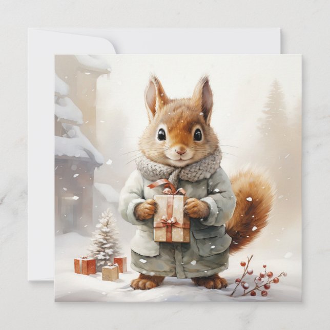 Weihnachtswürfelkarte Feiertagskarte (Vorderseite)