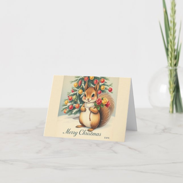 Weihnachtswürfelkarte - Leere Innenseite Feiertagskarte (Vorderseite)