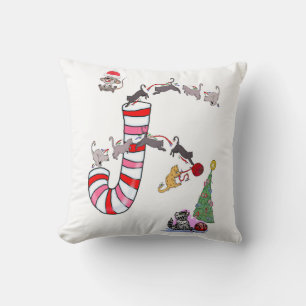 Weihnachtswürfelkissen, Katzenmäuse-Kissen Kissen