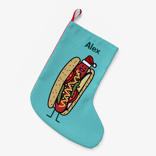WeihnachtsWürstchen-Chicago-Art Kleiner Weihnachtsstrumpf (Vorderansicht (hängend))
