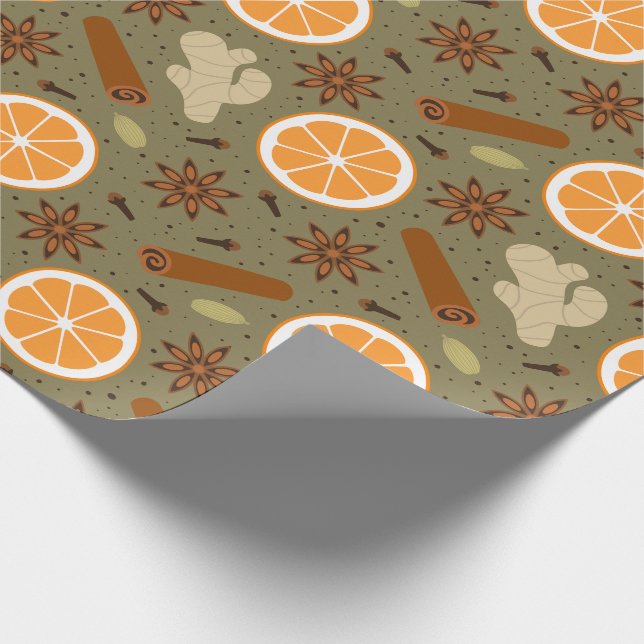 Weihnachtswürze Geschenkpapier (Ecke)