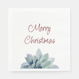 Weihnachtswüste Botanisches Party Sukkulent Serviette