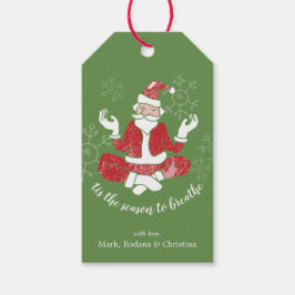 WeihnachtsYoga Santa Breathe Personalisiert Geschenkanhänger