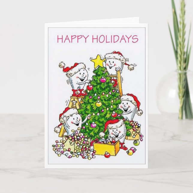 Weihnachtszähne - Linsenkarte Feiertagskarte (Vorderseite)