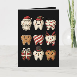 Weihnachtszähne Zahnarzt Santa Lebkuchen Zahnarzt Karte