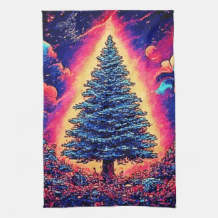 Weihnachtszauber-Kunstprint Geschirrtuch