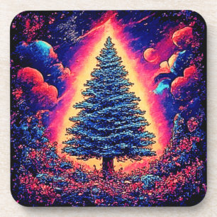 Weihnachtszauber-Kunstprint Getränkeuntersetzer