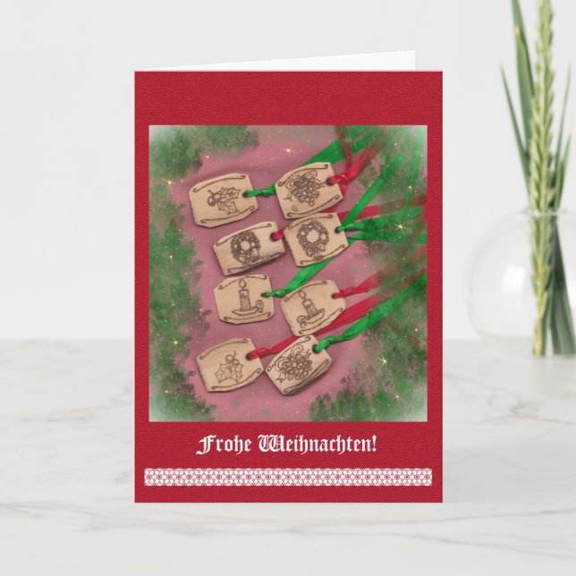 Weihnachtszauber nostalgische Weihnachts Feiertagskarte (Vorderseite)