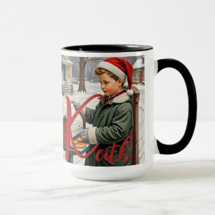 Weihnachtszeit Alphabet Anpassbare Tasse