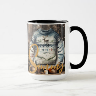Weihnachtszeit Alphabet Anpassbare Tasse