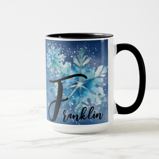 Weihnachtszeit Alphabet Anpassbare Tasse (Rechts)