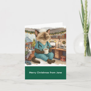 Weihnachtszeit am Arbeitsplatz Karte