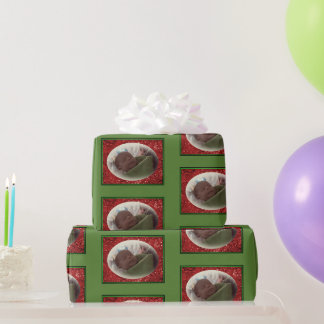 Weihnachtszeit Baby Shower Geschenkpapier