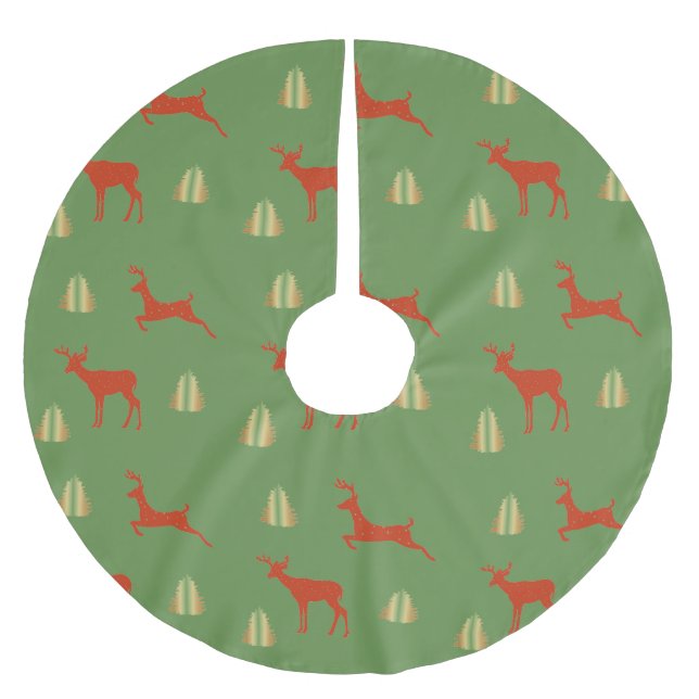 Weihnachtszeit Custom Tree Skirt Polyester Weihnachtsbaumdecke (Vorderseite)