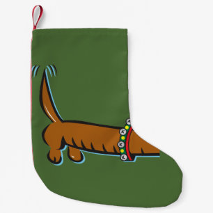 Weihnachtszeit-Dackel Kleiner Weihnachtsstrumpf