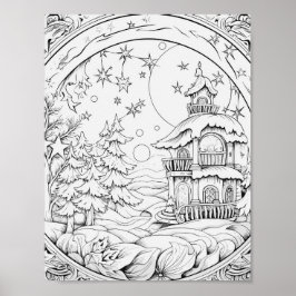 Weihnachtszeit-Farbplakat Poster