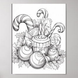 Weihnachtszeit-Farbplakat Poster