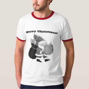 Weihnachtszeit-Feier-Wunsch-Ringer-Rot-Passform T-Shirt