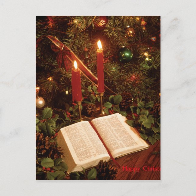 Weihnachtszeit Feiertagspostkarte (Vorderseite)