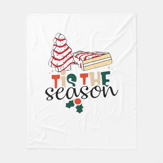 Weihnachtszeit Fleecedecke (Vorderseite)