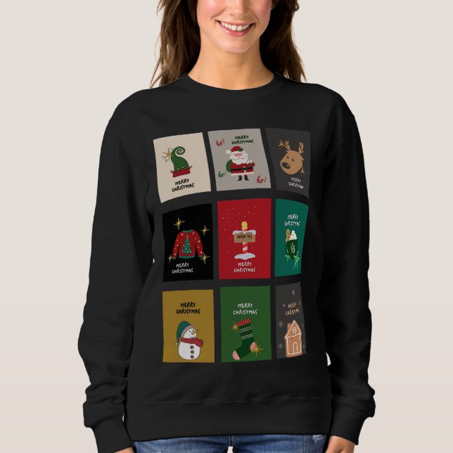 Weihnachtszeit Frauenpullover Sweatshirt (Vorderseite)