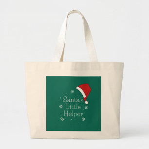 Weihnachtszeit, frohe Weihnachten, Santa Little Hi Jumbo Stoffbeutel