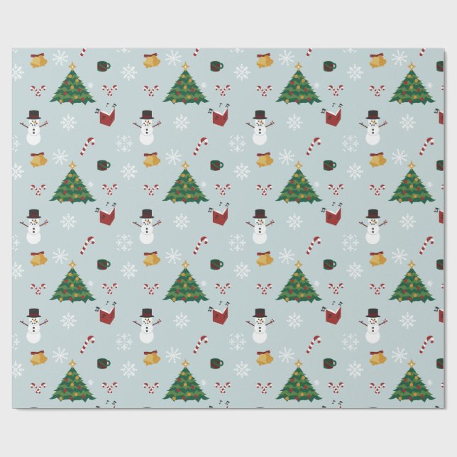 Weihnachtszeit Geschenkpapier (Flach)