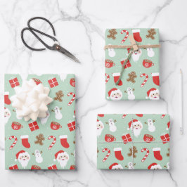 Weihnachtszeit geschenkpapier set