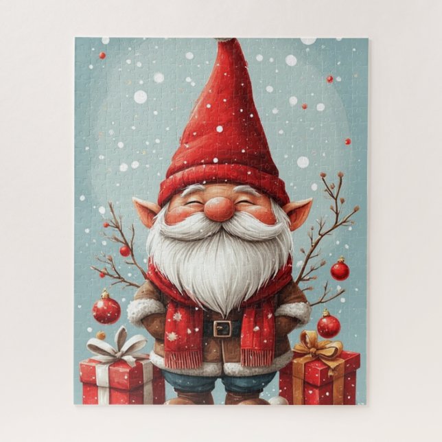 Weihnachtszeit-Gnom-Puzzle (Vertikal)