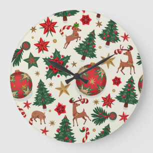 Weihnachtszeit Große Wanduhr