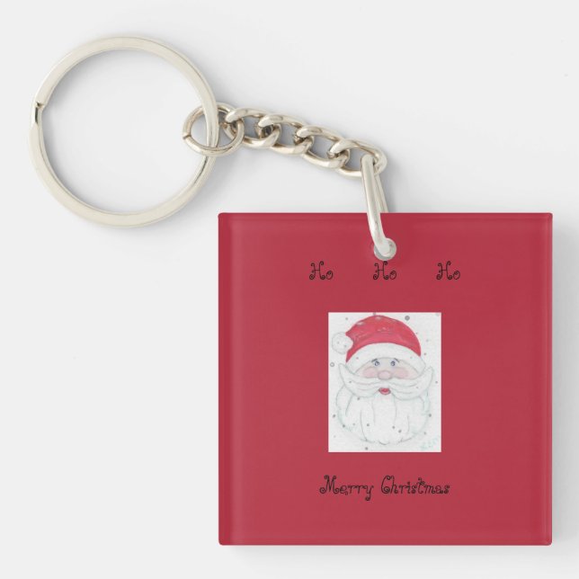 Weihnachtszeit "Ho Ho Ho" Weihnachten Schlüsselanhänger (Vorderseite)
