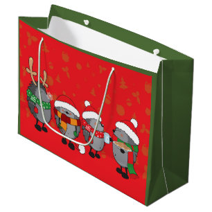 Weihnachtszeit-Igel Große Geschenktüte