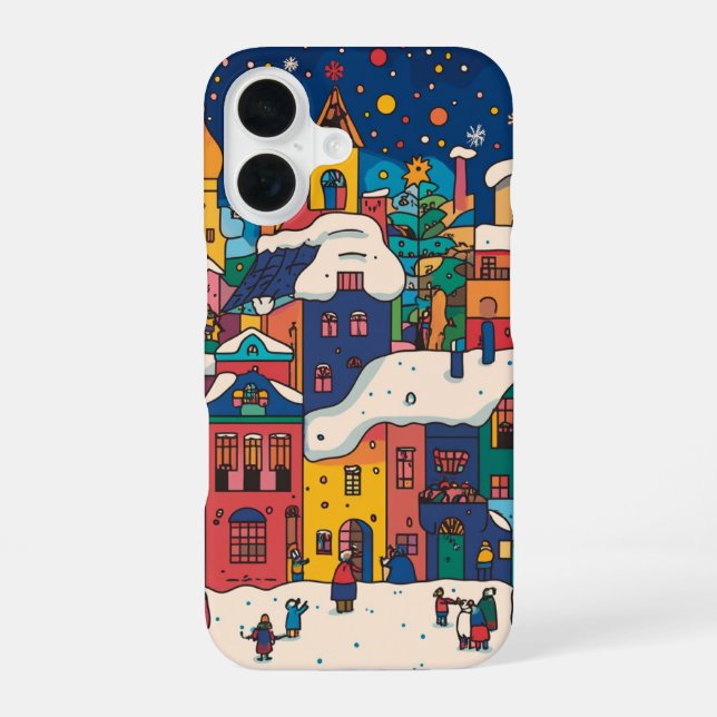 Weihnachtszeit-iPhone iPhone 16 Hülle (Rückseite)