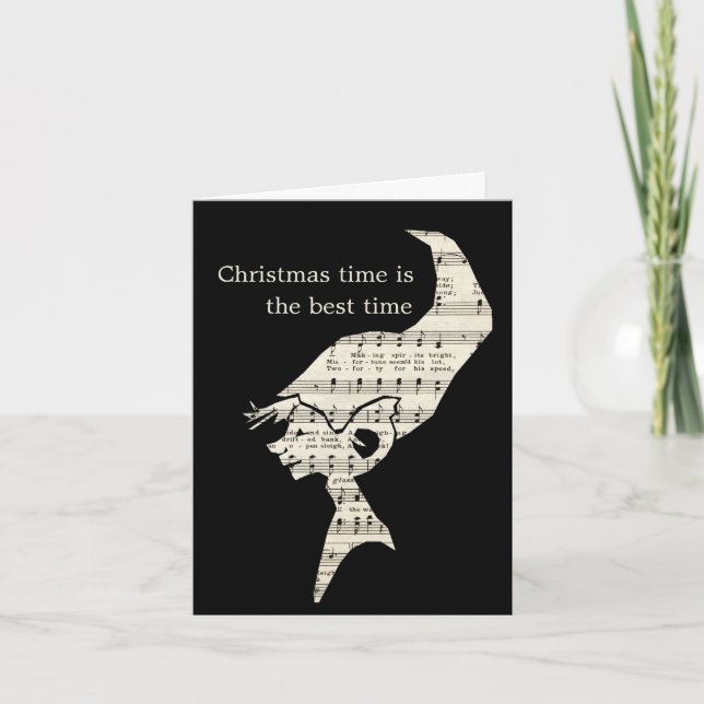 Weihnachtszeit ist die beste Zeit Dankeskarte (Vorderseite)