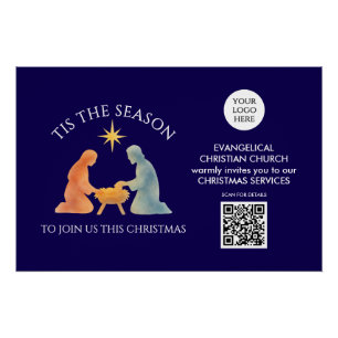 WEIHNACHTSZEIT Logo QR Kirchenveranstaltungen Weih Poster