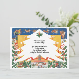 Weihnachtszeit mit dem Weihnachtsmann Einladung