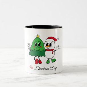 Weihnachtszeit mit unserer Weihnachtszeit-Tasse Zweifarbige Tasse