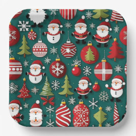 Weihnachtszeit Pappteller