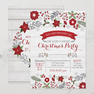 Weihnachtszeit-Party Einladung