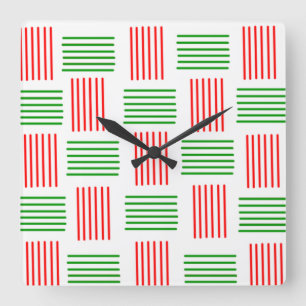 Weihnachtszeit Quadratische Wanduhr