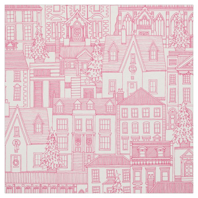 Weihnachtszeit Rosa Perle Stoff (Muster)