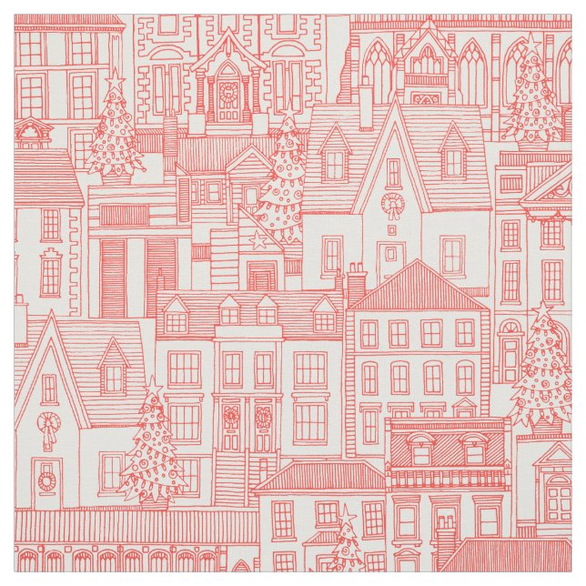 Weihnachtszeit Rote Perle Stoff (Muster)