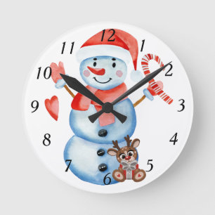 Weihnachtszeit Runde Wanduhr