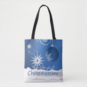 Weihnachtszeit-Schneeflocken-Ornament-Tragetasche Tasche