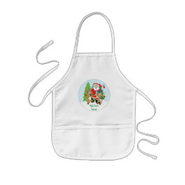 Weihnachtszeit-Schürze für Kinder Personalisieren  Kinderschürze