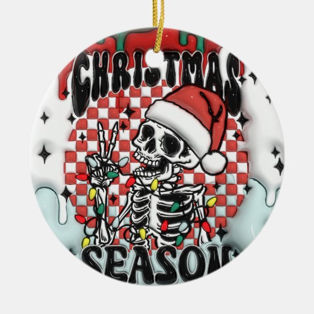 Weihnachtszeit Skeleton Ornament (Vorne)