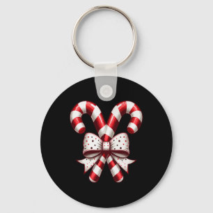 Weihnachtszeit Süße Candy Cane Retro Coquette Schl Schlüsselanhänger